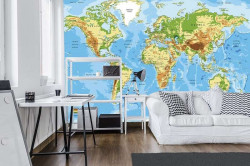 World map as wall poster, wallmural - 10250