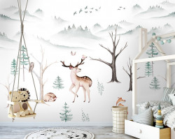 Animals in the forest Wall Mural - 14768