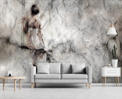 Semi-clear amazing image, black and white art wallpaper - 13694