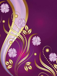 Tender design wall mural purple - 2135A