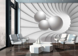 Tunnel effect wallpaper in bright color - 10141