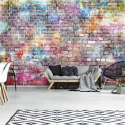 Colorful brick wall imitation wall decor - 13041