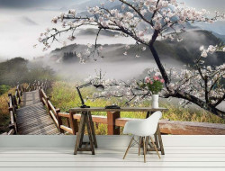 Early Spring blossomed tree wall mural - 12022