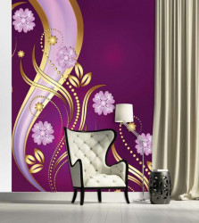 Tender design wall mural purple - 2135A