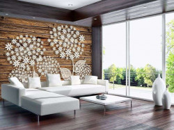Wooden wall, art wall mural - 3452