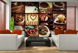 Large coffee theme photo collage - C04145