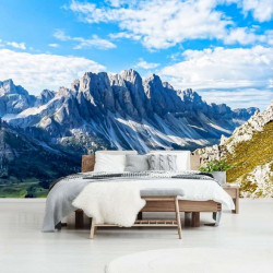 Mountain ridges, mountain top blue sky wallpaper - 12997