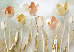 Nature flowers tulips abstract 3D wall mural - 14105