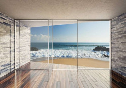 Ocean beach terrace wall mural - 3603