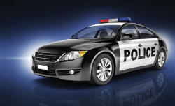 Police car, wall mural for children - 1925