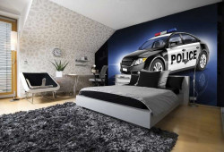 Police car, wall mural for children - 1925