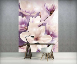 Tender floral photowall violet accents - 3506A