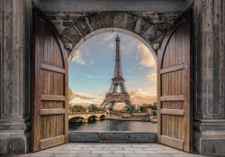 View of the Eiffel tower wall mural - 13845