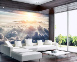 Above the clouds living room wallpaper - 10109