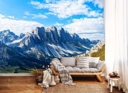 Mountain ridges, mountain top blue sky wallpaper - 12997