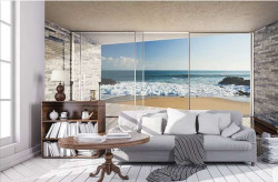 Ocean beach terrace wall mural - 3603
