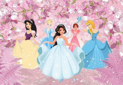 Princesses, wall mural in pink - 13236