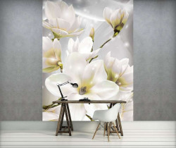 Tender floral photowall white accents - 3508A