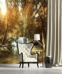Waterfalls with lake wall photo decoration - 10470A