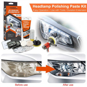 Комплект реставрация на фарове Diy Headlight Restoration Kit + Комплект за полиране на автомобил Crystal Paint Coating 9H