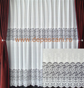 Perdea, model 51257, alb, H 2.20