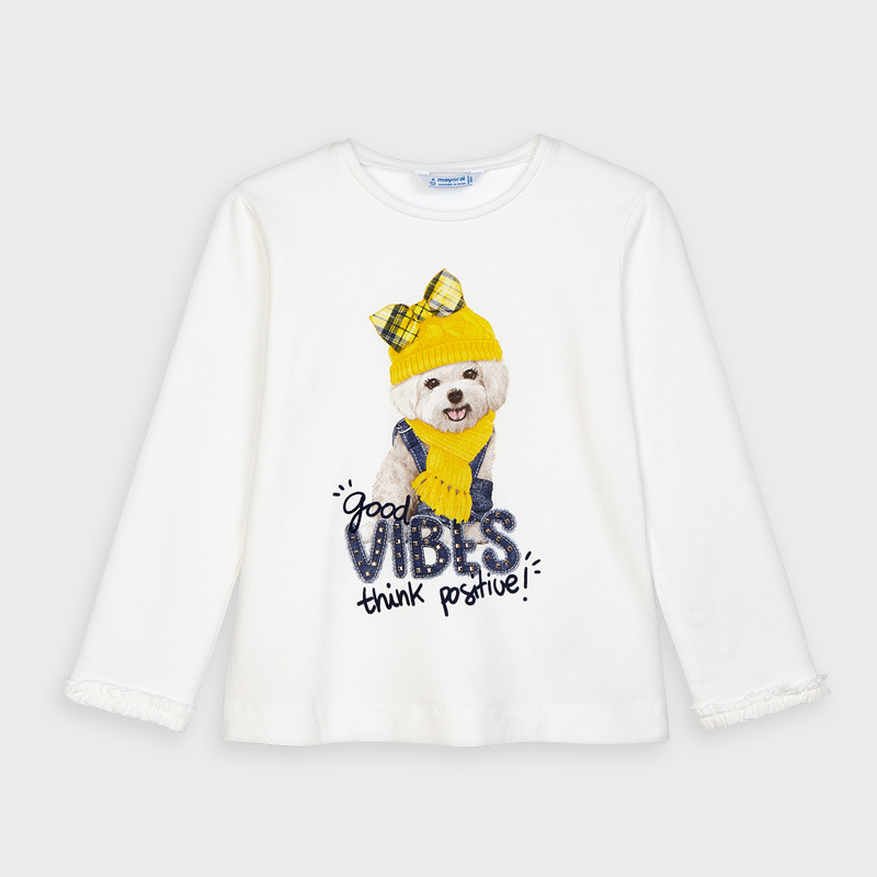 camiseta amarilla niño manga larga