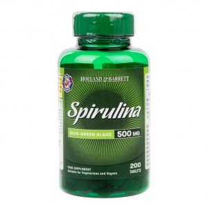 Spirulina 500 mg, 200 de tablete