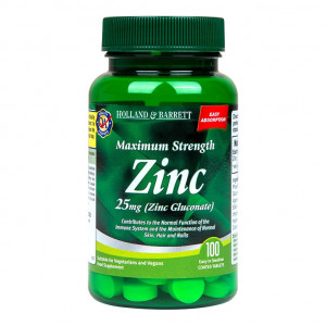 Zinc (gluconat de zinc) 25 mg 100 tablete