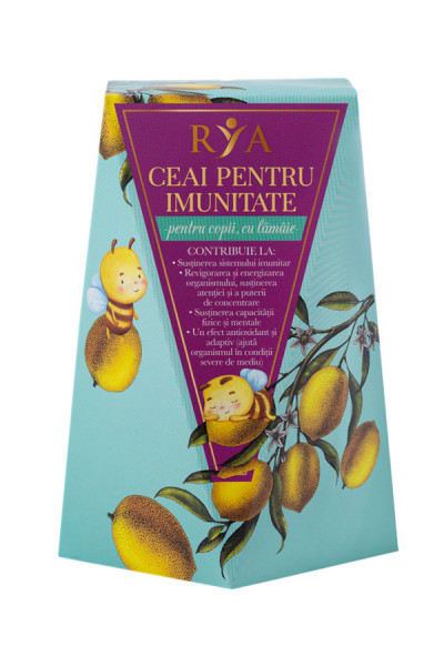 Ceai pentru imunitate pentru copii, cu lamaie, 60 gr. Rya