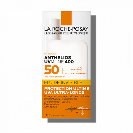Fluid invizibil fara parfum pentru protectie solara La Roche-Posay Anthelios UV-MUNE, SPF 50+, 50 ml