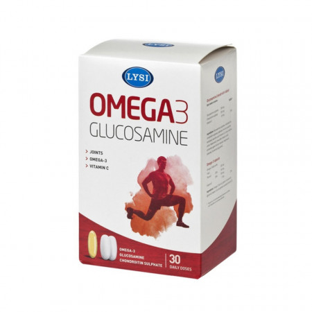Omega 3 cu Glucozamină și Condroitină, 30 doze, Lysi