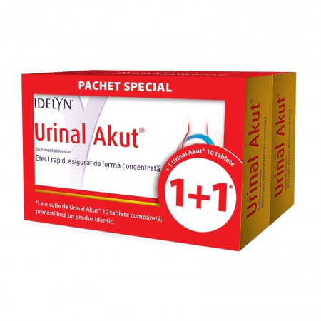 Pachet Idelyn Urinal Akut 10 + 10 tablete, (1+1) , Walmark