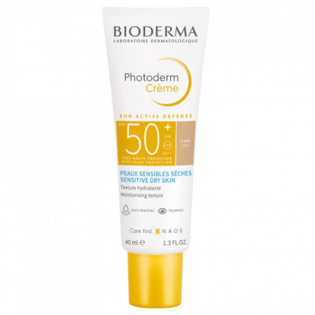 Crema protectie solara Photoderm Claire Aquafluide SPF 50+ Nuanta Deschisa, Bioderma