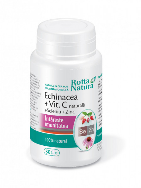 Echinacea + vitamina C + seleniu + zinc, 30 capsule, Rotta Natura