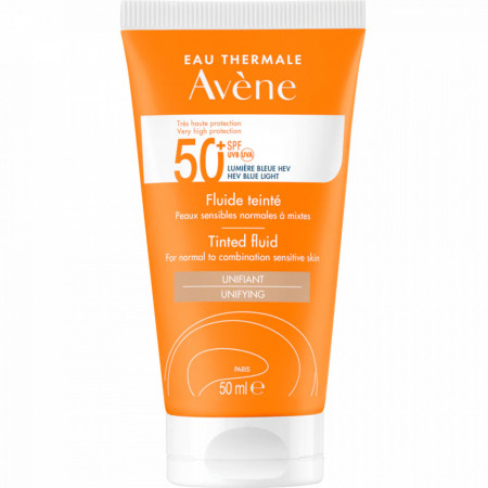 Fluid nuantator cu protectie solara pentru piele normala si mixta Avene SPF 50+ TRIASORB, 50 ml