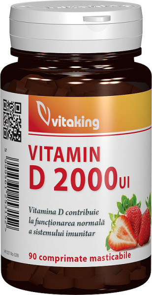 Vitamina D 2000 UI VItaking comprimate masticabile