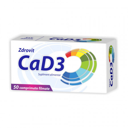 Calciu plus Vitamina D3 Zdrovit 50 comprimate