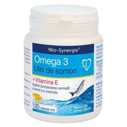 Omega 3 ulei de somon 1000 mg + vitamina E, Bio-Synergie