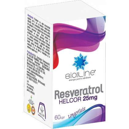 Resveratrol 25 mg Helcor 60 comprimate