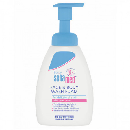 Spuma dermatologica de curatare pentru fata si corp, Sebamed Baby