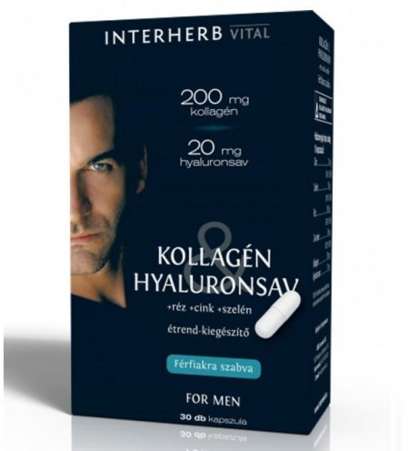 Colagen si Acid Hialuronic pentru Barbati BGB Interherb Kft. Budapesta 30 capsule