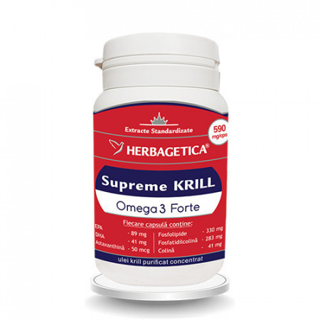 Krill Oil Supreme Omega 3 Forte, 60 capsule, Herbagetica