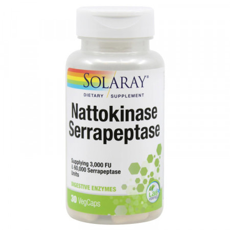 Nattokinase Serrapeptase SECOM Solaray 30 capsule