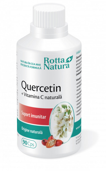 Quercetin + Vitamina C naturala, capsule, Rotta Natura