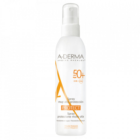 Spray protectie solara pentru piele sensibila Protect SPF 50+ A- Derma