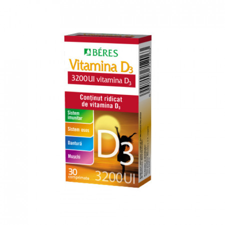 Vitamina D3, 3200 UI, Béres, 30 comprimate