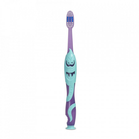 Periuta de dinti pentru copii Monster, 2-6 ani, Soft, Elgydium Kids