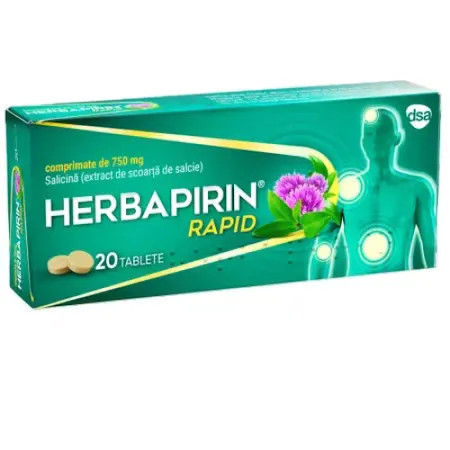 Herbapirin Rapid 20 comprimate Green Splid