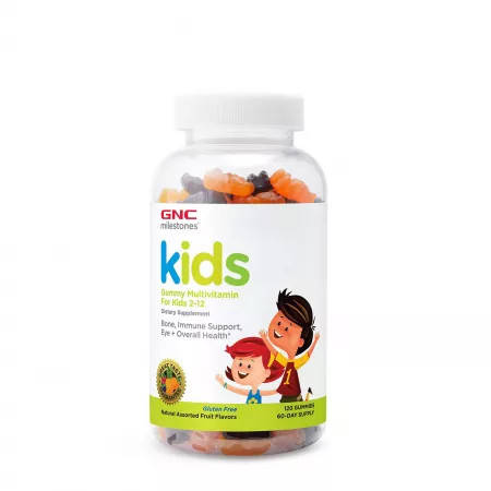 Milestones Kids Gummy Multivitamine pentru copii 2-12 ani (571100) 120 jeleuri GNC