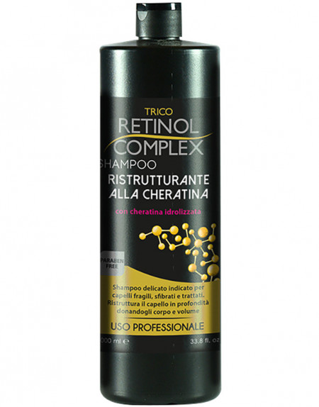 Sampon restructurant cu Keratina Retinol Complex, 1000ml.